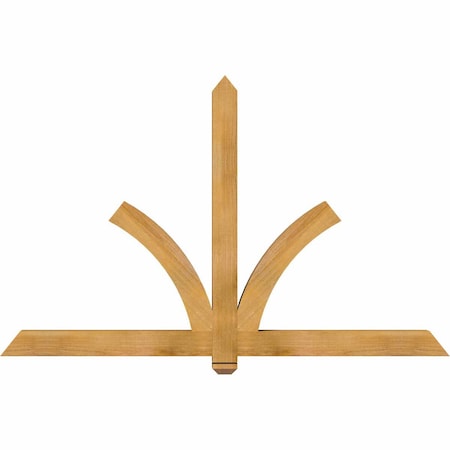 Ekena Millwork Redmond Rough Sawn Timber Gable Bracket, Western Red Cedar, 72"W x 45"H x 4"D x 4"F, 15/12 Pitch GBW072X45X0404RED00RWR